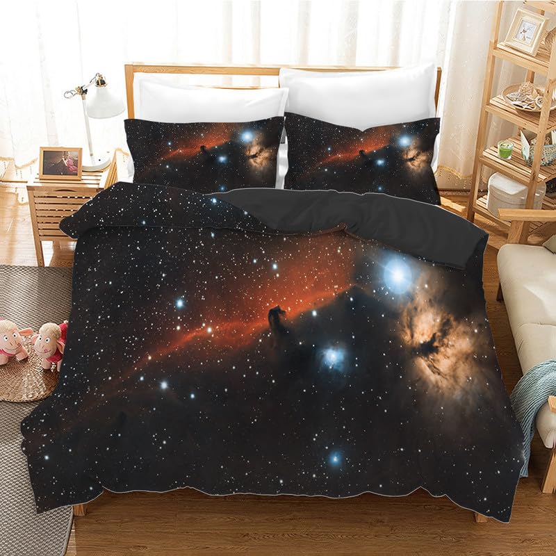 Housse de couette 140x200 anti-plis en microfibre pour lit une place marron