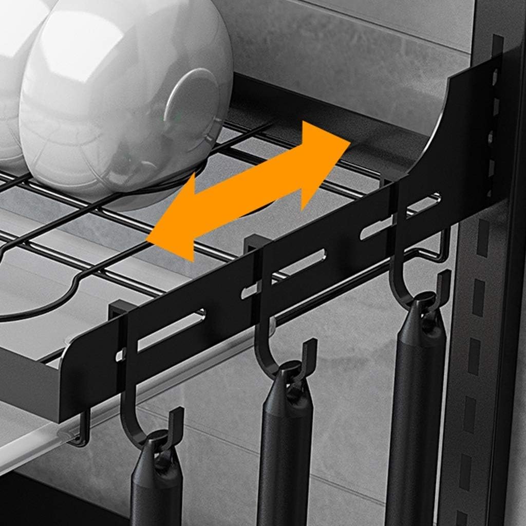 Dish Storage Racks,Wall-Mounted Dish Rack,3-Layer 201 Stainless Steel Wall-Mounted Drain Rack,Dish Rack for Storage(