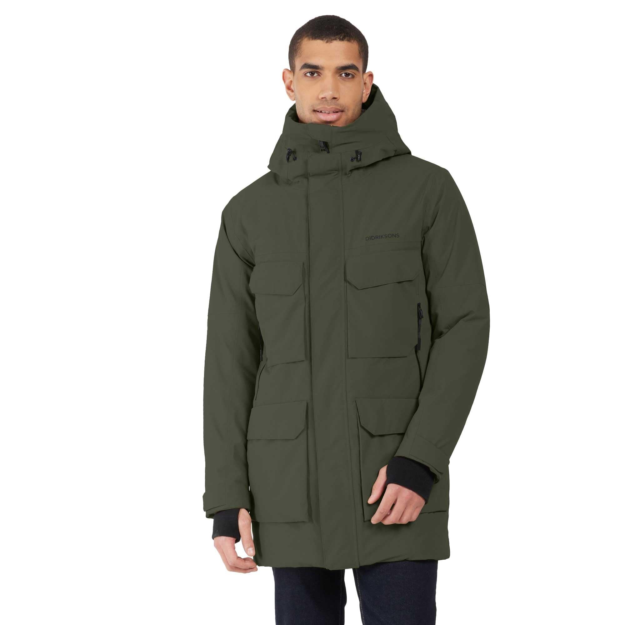 Didriksons Men's Dark Green Drew 8 Waterproof Parka Jacket Deep Green Medium