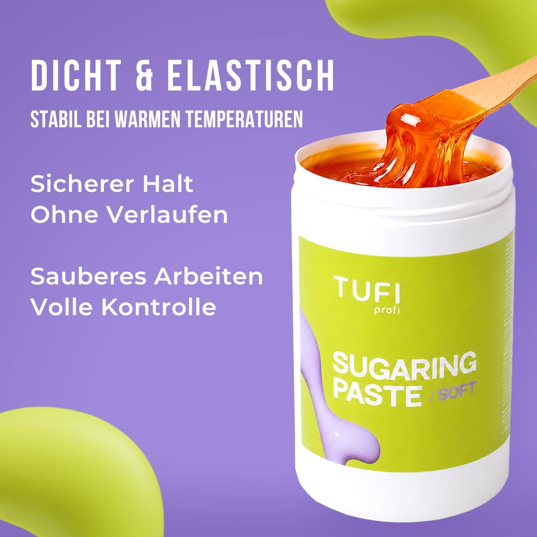 Zuckerpaste SOFT – Sugaring Paste zur Haarentfernung & Enthaarung, für Körper, Beine, Arme und Rücken, geeignet für empfindliche Haut (1400 g)