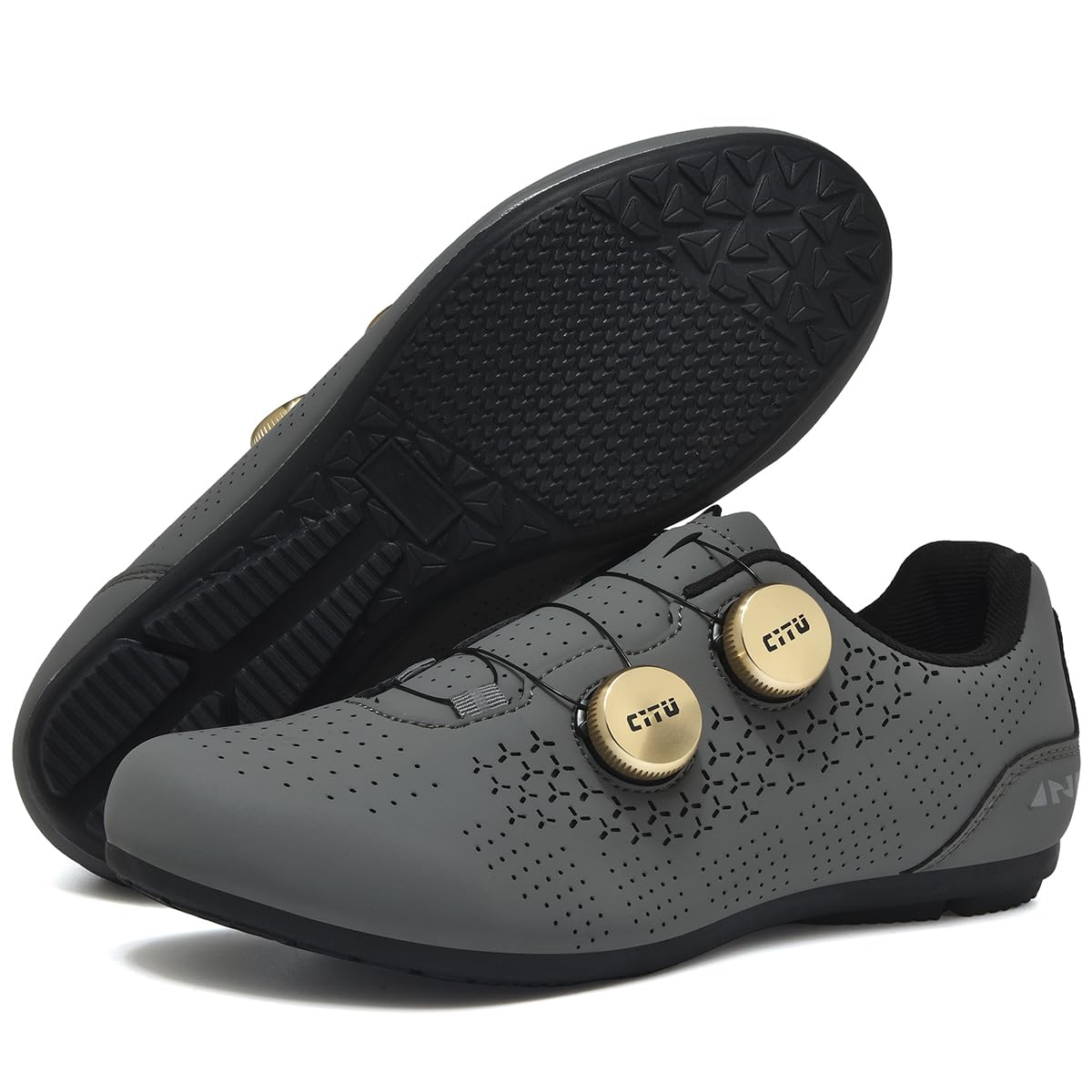 Hombre Zapatillas Ciclismo Montañ Sin Cala, Suela de Goma Calzado Bicicleta Respirables Antideslizantes para Deportes al Aire Libre