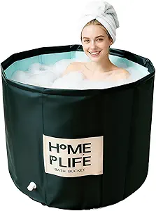 Portable Foldable Bath Tub for Adults - 88 Gallon Large Soaking Tub for Hot and Cold Therapy