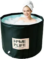 Banheira portátil para adultos – Banheira de imersão dobrável grande de 2,5 litros para spa quente e banho de gelo, ideal para recuperação muscular rápida, terapia com água fria – sem instalação