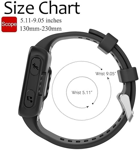 Miniatura 6 de Correa para Garmin Forerunner 35, correa de repuesto de silicona suave para reloj inteligente Garmin Forerunner 35Forerunner 30, se ajusta a muñecas
