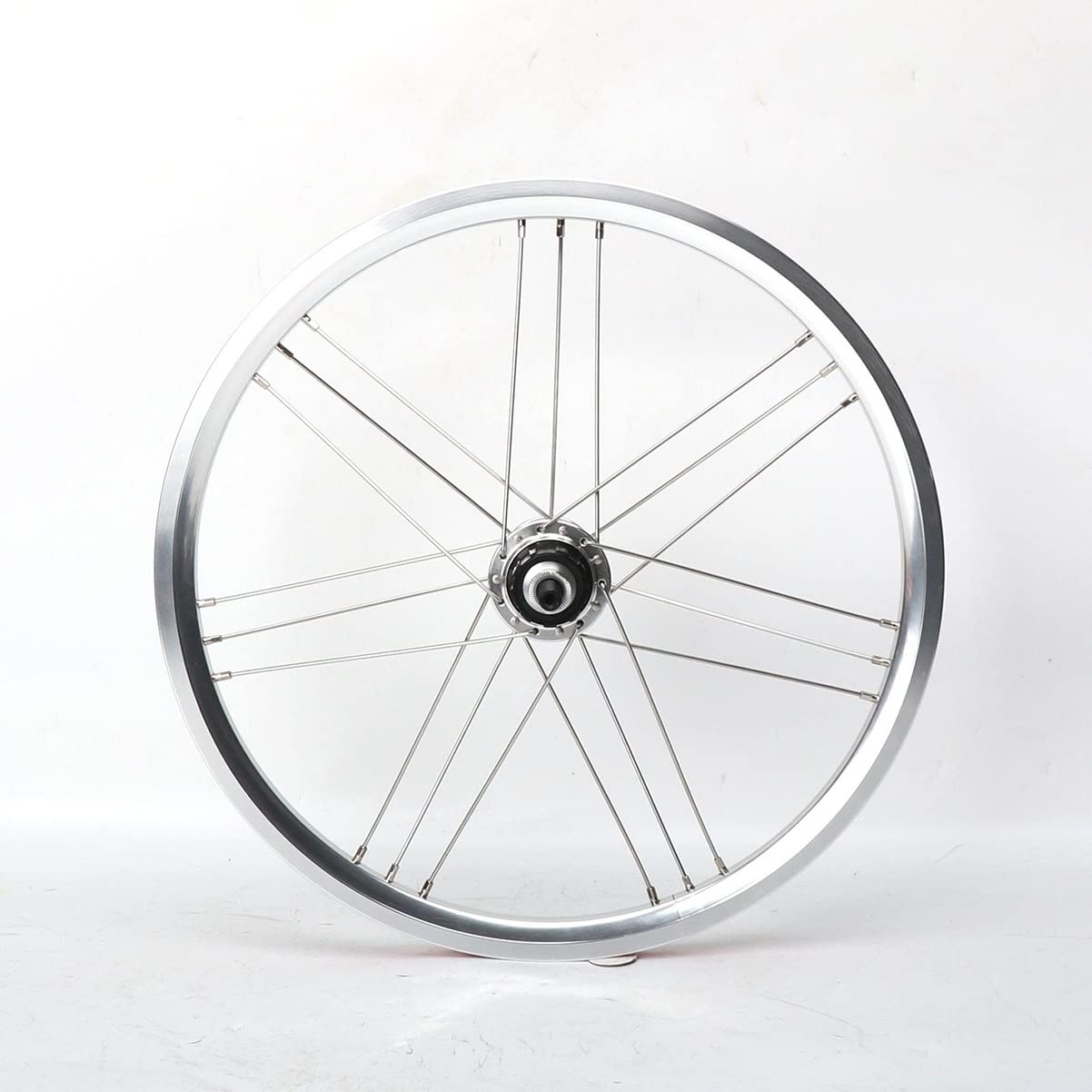 16'' Juego De Ruedas Plegables 349 Ruedas BMX Llanta/Freno V Cierre Rápido | 16/21H Bujes 74/130mm Para Cassette 7-11 Velocidades(Silver)