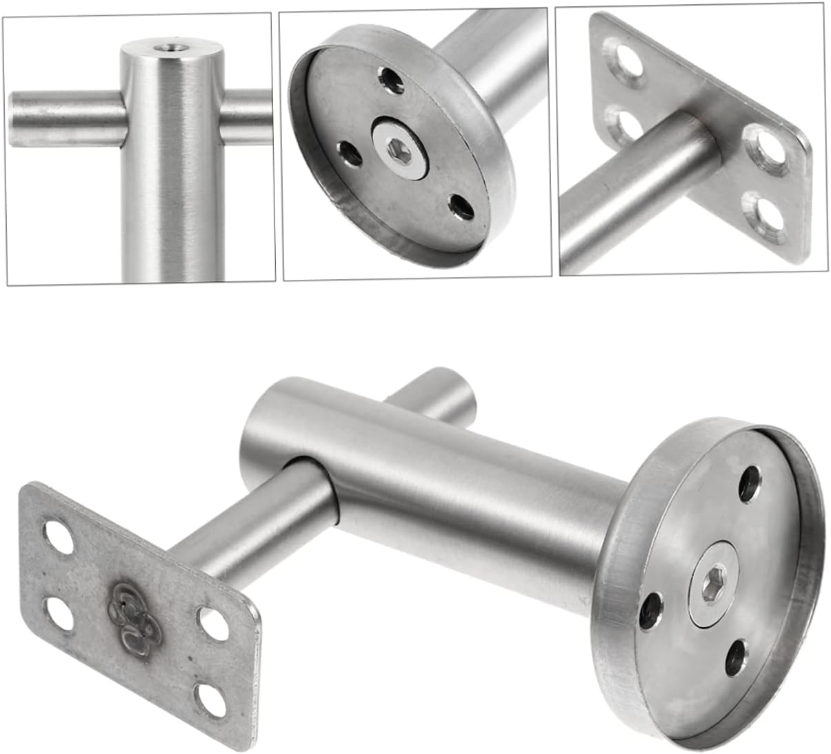 Stair Rail Bracket Set Handrail Holder for Outdoor Steps Stainless Steel Railing for Stairs