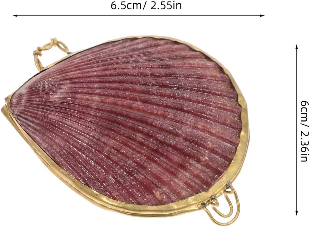 VILLCASE Seashell Trinket Box, Hinged Jewelry Box, Shell Shape Jewelry Organizer Desktop Decor Wedding Ring Holder Chic Natural Shells for Necklace Bracelets Supplies - Image 2