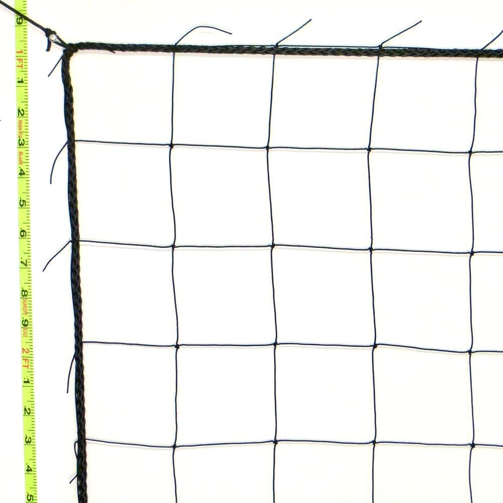 Gourock 8’ Tall Barrier Netting & Containment Net, 4” Square Mesh, 1.8mm Nylon Netting, Rope Border, Basketball Barrier Netting, Sport Netting, Soccer Netting, Volleyball Netting, Bird Net