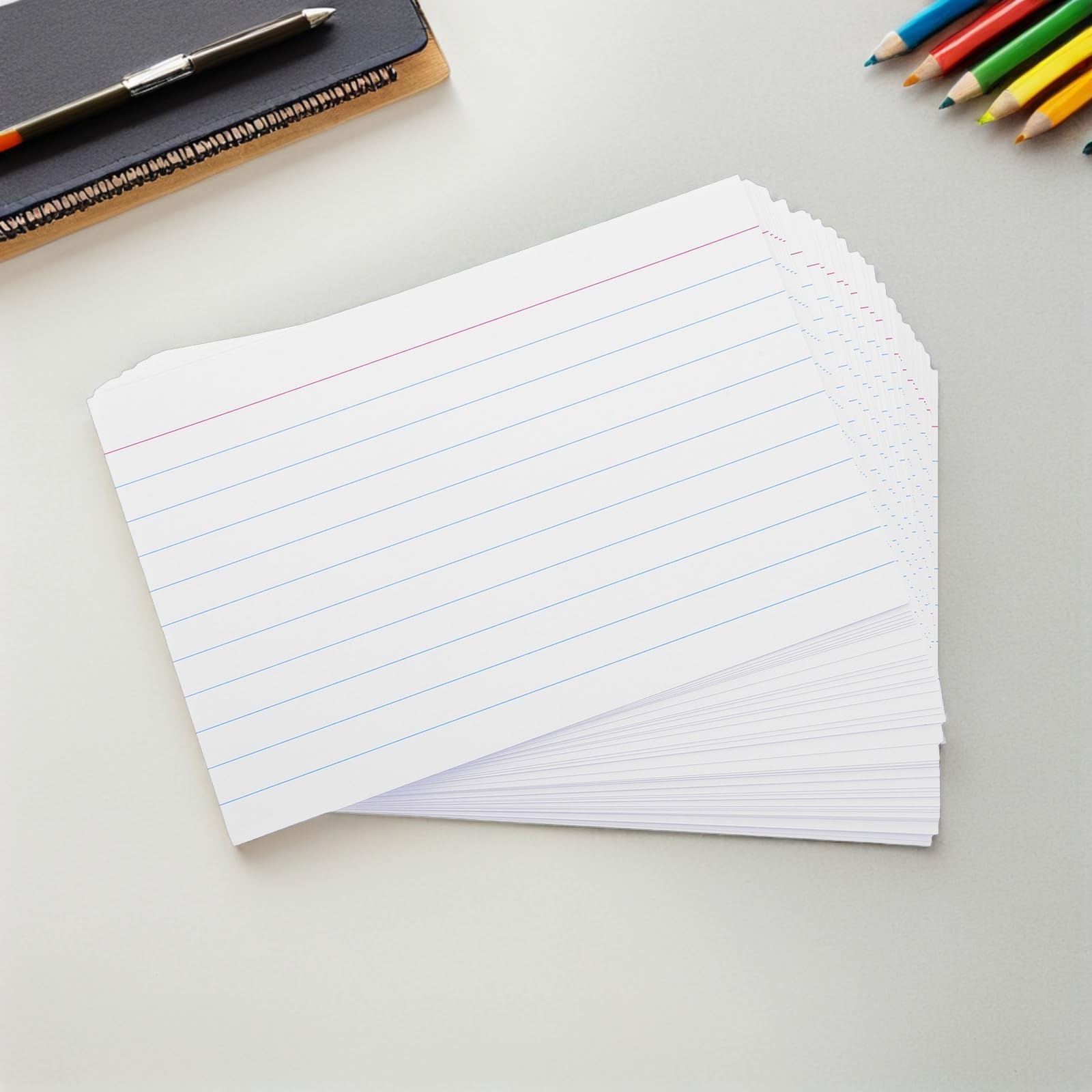 Abschluss Geschenk Linierte Karteikarten 200stücke aus Papier Praktische und Leichte Indexkarten für Schulanfang Party und Büro mit Horizontalen Linien