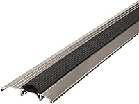 Vista 10 de M-D Building Products 08102 3-3/4 pulgadas x 3/4 pulgadas x 36 pulgadas. Aluminio plateado y vinilo resistente umbral de bajo perfil