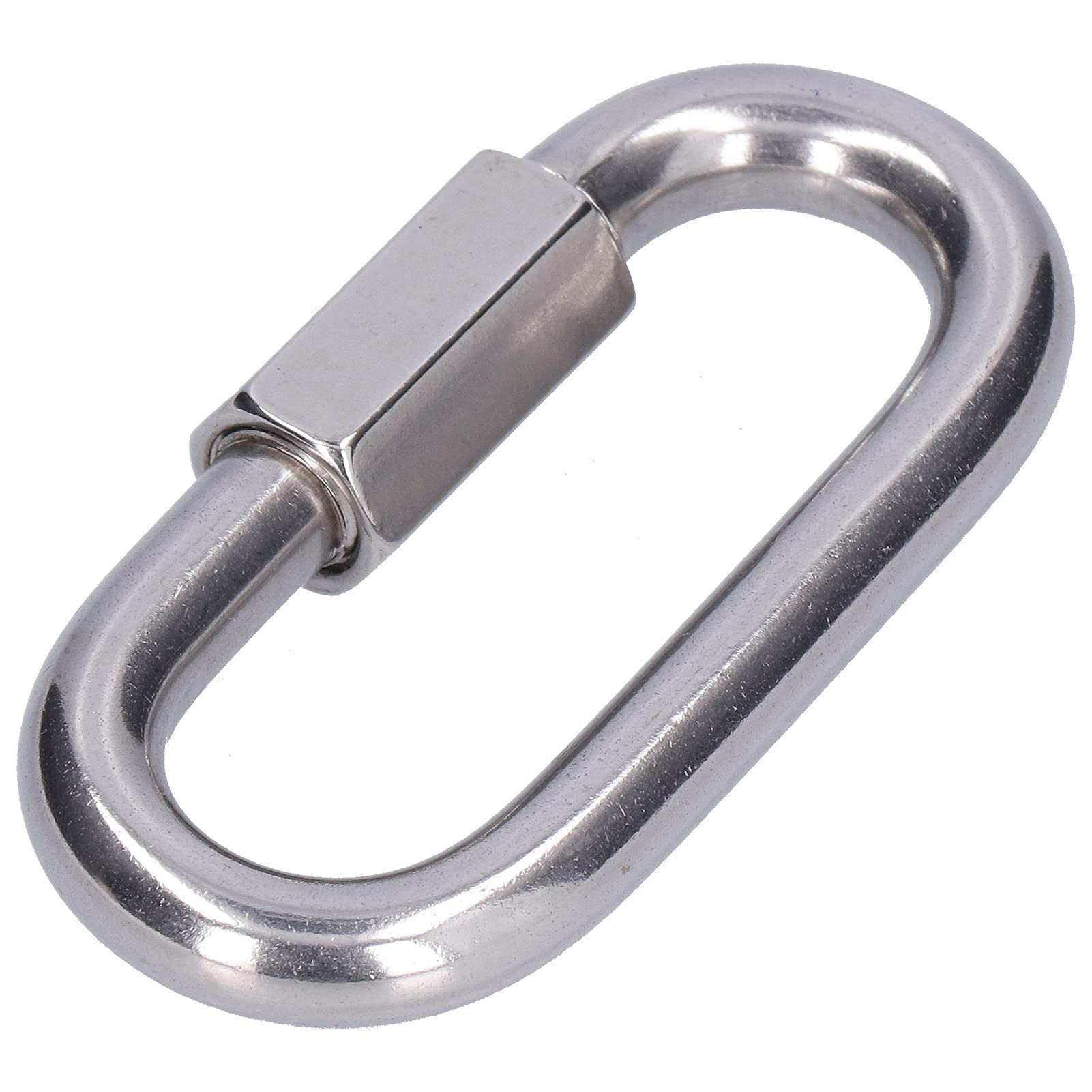 Conector de enlace rápido de 10 piezas, acero inoxidable D de la cadena de forma de forma rápida, ganchos de cadena de carabinadores de bloqueo, para navegación, campamento, (M10)