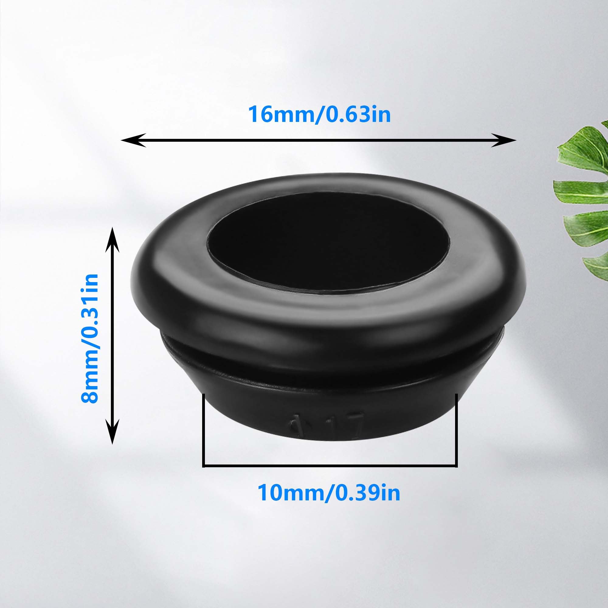 GINTOOYUN 20 Pcs 17mm Rubber Grommets, 0.67 Inch Inner Diameter Rubber Hole Grommets for Wires Cables, Plugs, and Firewalls (17mm) - Image 2