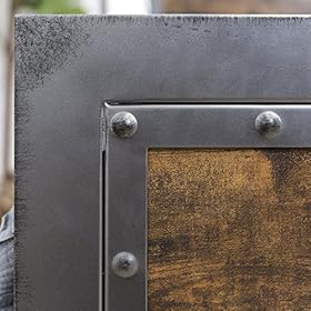 Home Accent Furnishings Industrial Metal and Wood Queen Bed Frame - Brown 61rf5iJk0lL. SS280