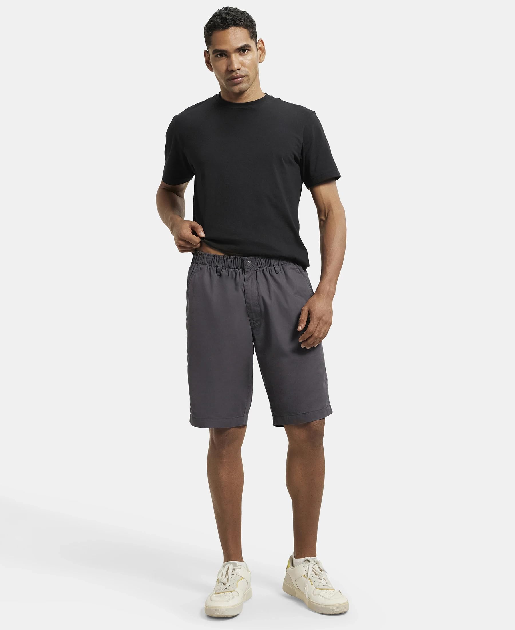 Jockey Men's Straight Fit Shorts (1203_Graphite_X-Large) 2