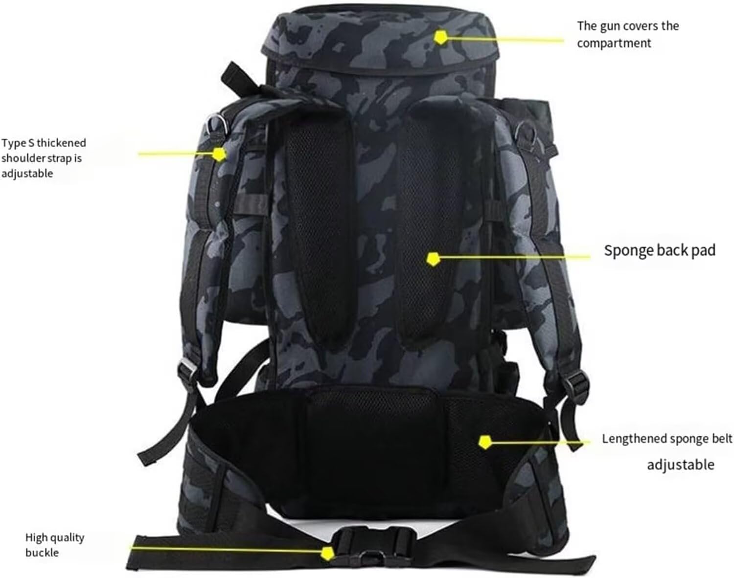 Genérico Estuche para Rifle táctico para Arma, Suave Acolchado con Cerradura carabina Bolsa para caña de Pescar Mochila para Pistola y Escopeta de Airsoft con Correa para el Hombro