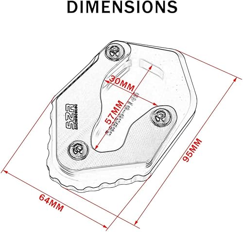 Miniatura 7 de Kickstand Extension Pad Motorcycle Accessories Kickstand Foot Side Stand Extension Enlarger Pad Bracket for Ya&maha Xmax 300 X-MAX 125 250 400