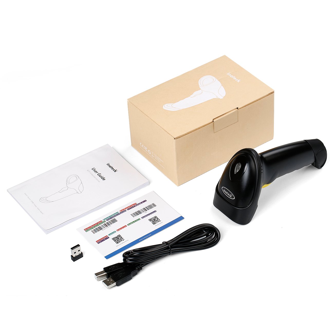 Inateck Lecteur de Codes-Barres 2D QR sans Fil pour POS, QR Douchette, BCST-50