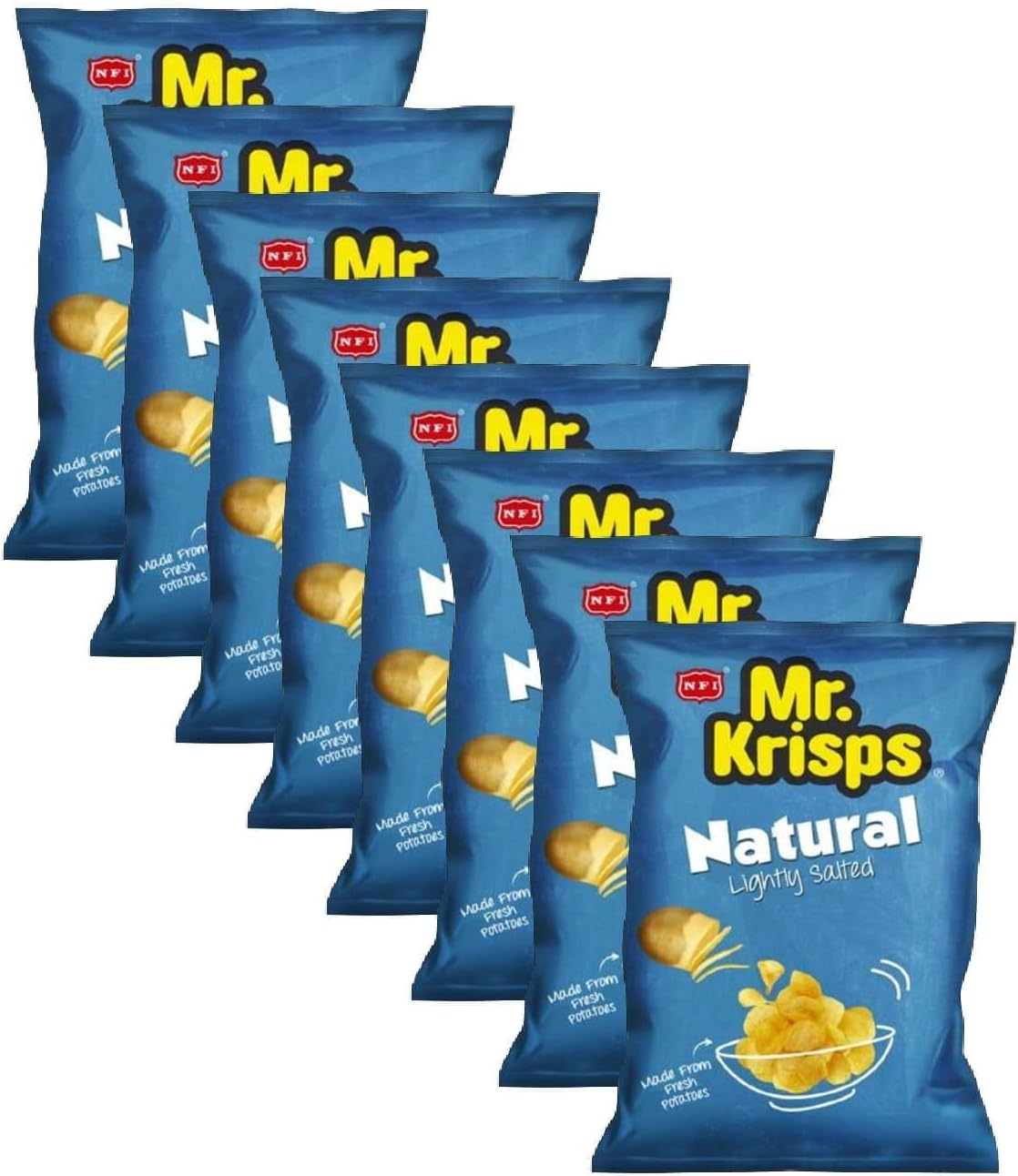 Mr.Krisps Potato Chips Natural Lightly Salted Flavour 25 X 15 gm