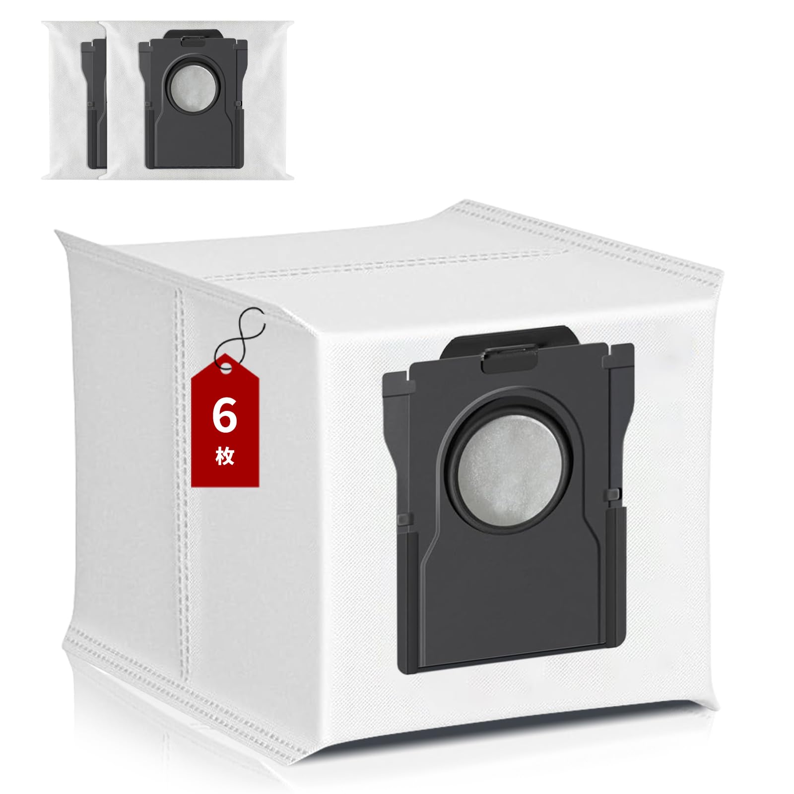 Dreame MOVA 紙パック E30 Ultra / X30 Proロボット掃除機 交換用ダストバッグ 【HUKWIMO】 アクセサリー Dreame MOVA ロボット掃除機E30 Ultra / X30 Pro 消耗品ダストパック 交換部品対応 (6枚入り)