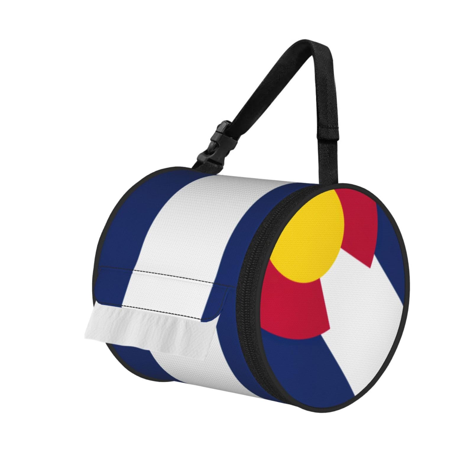 Colorado Flag Print Fashion Tissues Organizer Box, Hanging Tissue Holder For Purse Coins For Car Office Daily Outing