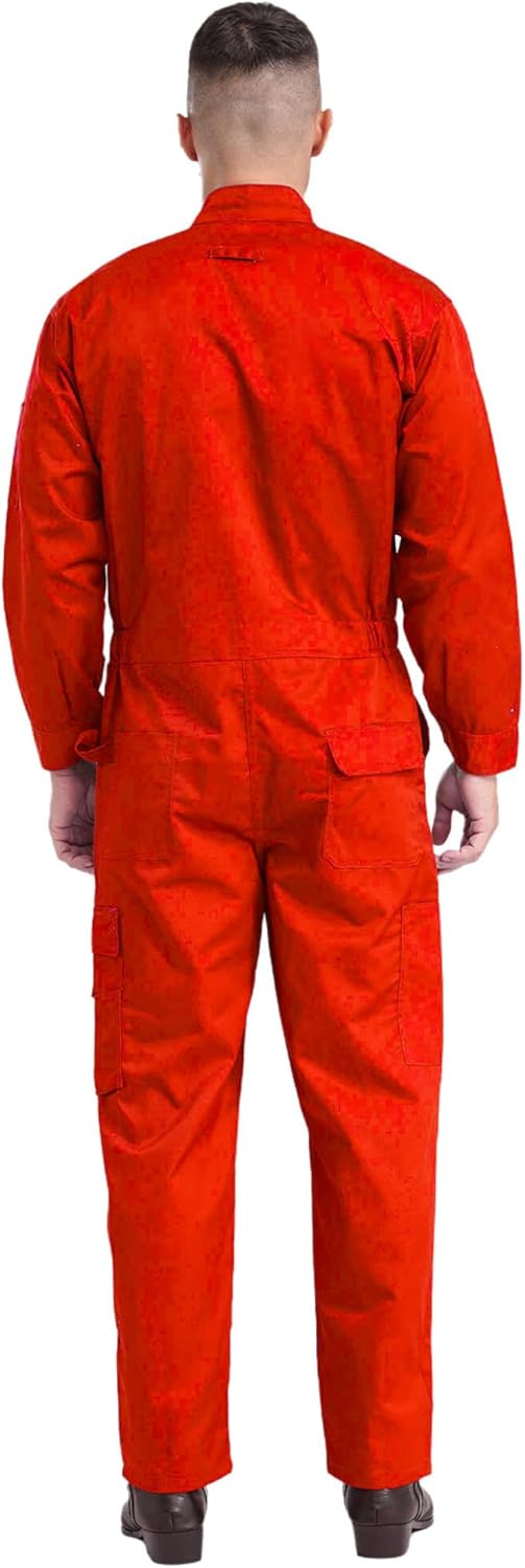 Hedmy Men's Coverall Jumpsuit Overall Workshop Clothing Engineering Factory Boiler Suit Mechanic Uniform