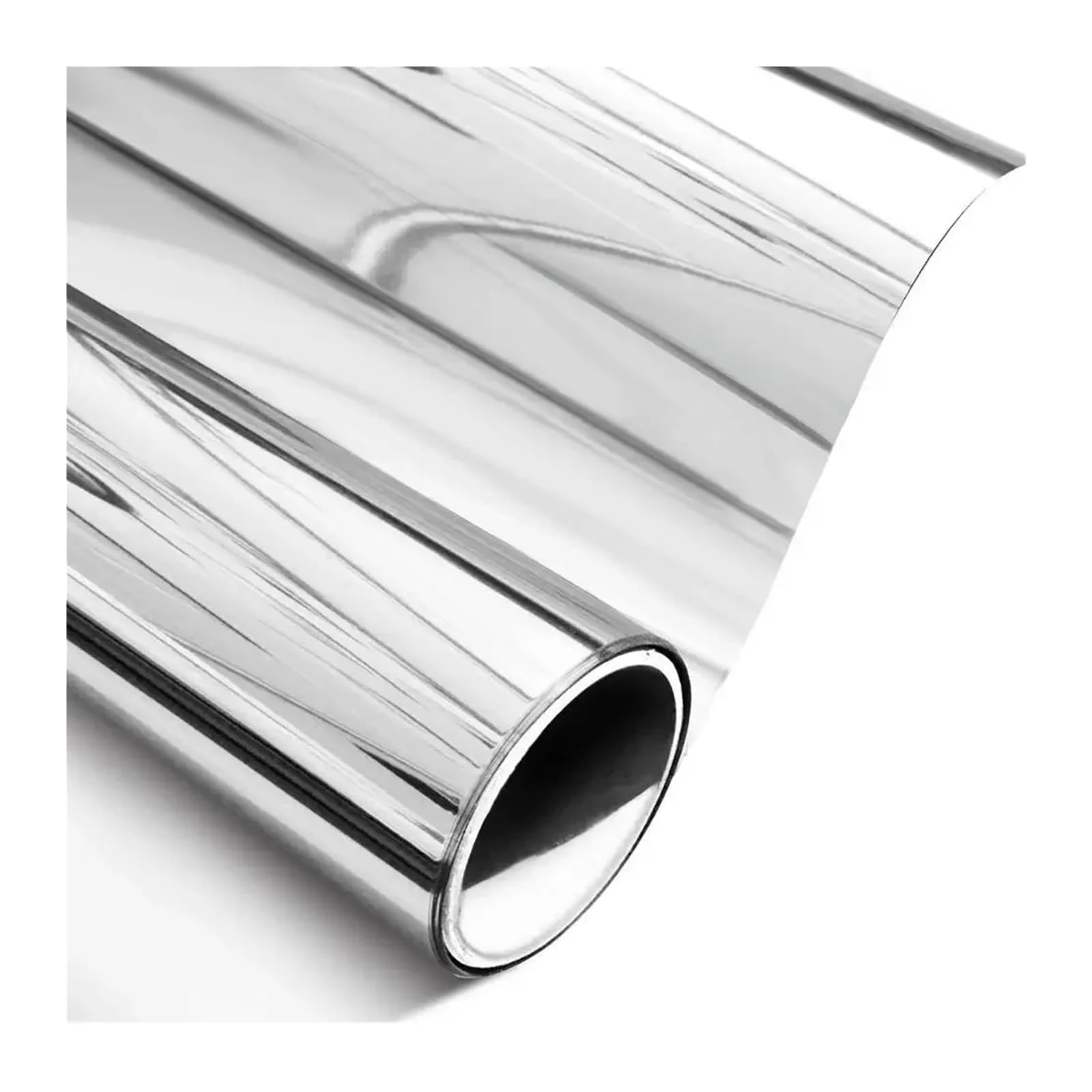 Reflective Window Film One Way Mirrored Window Film Silver Self-Adhesive Blackout Reflective Window Tint Privacy Heat Control Solar Glass Film(50x200 cm)
