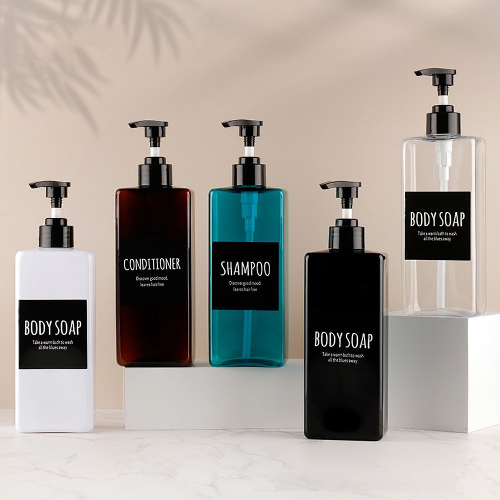 Dispensador de jabón de plástico, dispensador de loción, 500 ml