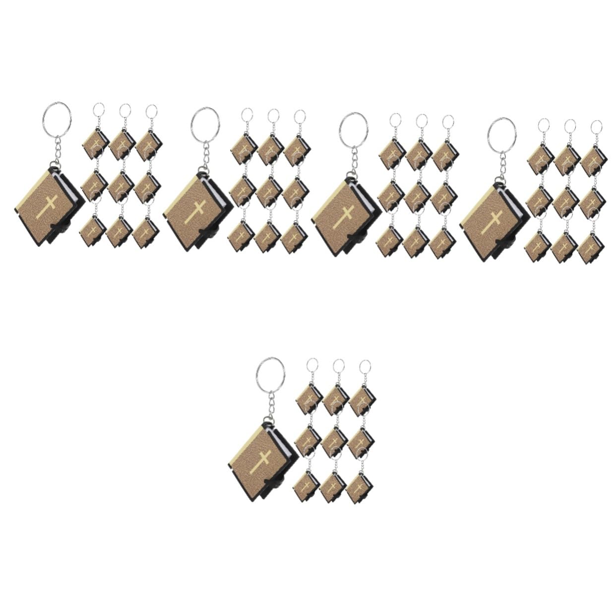 50piezas Llaveros Religiosos Colgante De Biblia Adornos Para Bautizo Decorativos Para Claves y Bolsos Diseño Atractivo y Cómodo Para Hombres y Mujeres
