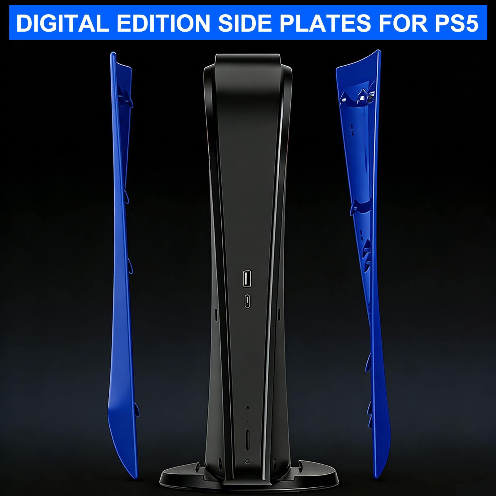 ArVin - Cover di ricambio per PS5, per console PS5, ABS antigraffio, antipolvere, accessori per Playstation 5, console di gioco digitale edizione digitale (blu)
