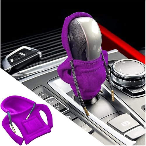 Miniatura 1 de Funda para pomo de palanca de cambios de automóvil, diseño de suéter de moda, bonita camisa con capucha para pomo de palanca de cambios de