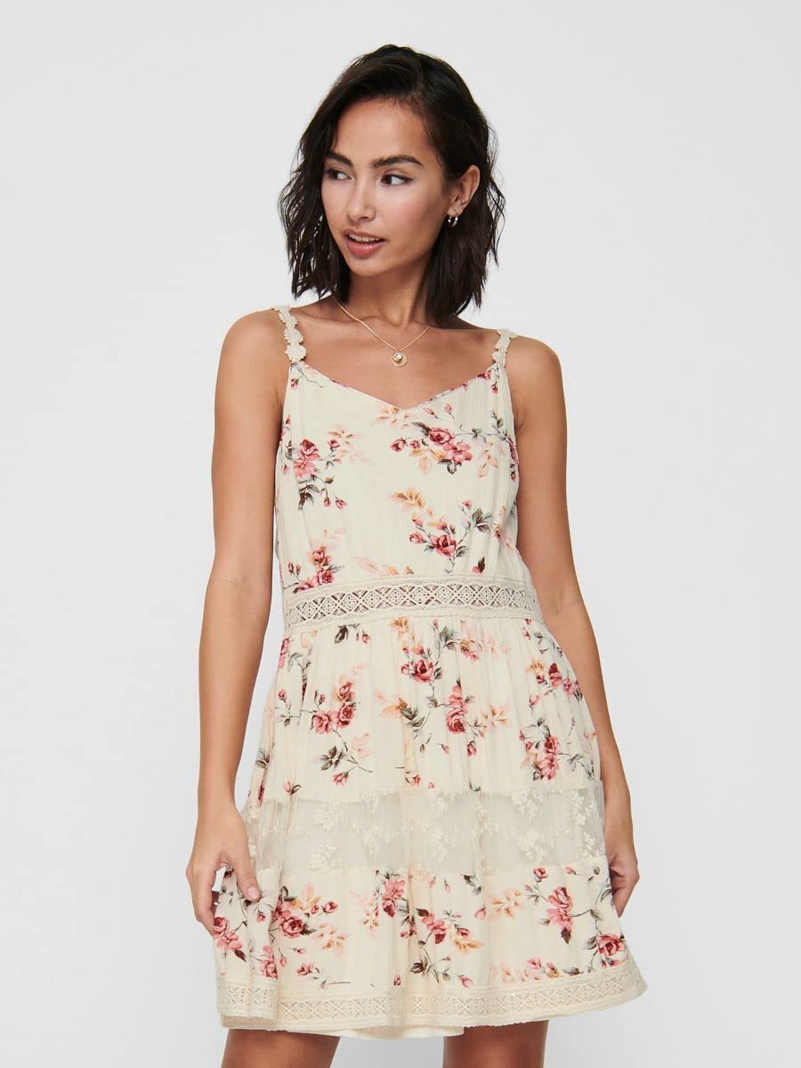 Only Women's Onlkarmen Anne S/L Short Dress Wvn Noos