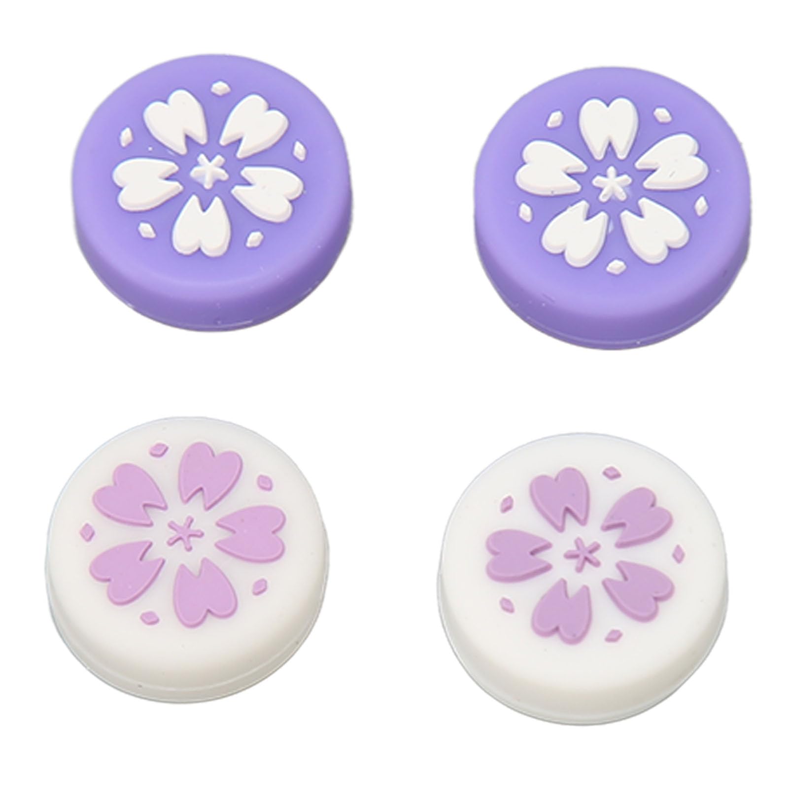 Capuchons de Poignée de Pouce, Empêchent Le Glissement de Jolis Capuchons de Manette en Silicone Confortables et Faciles à Installer pour la Console de Jeu (Violet)