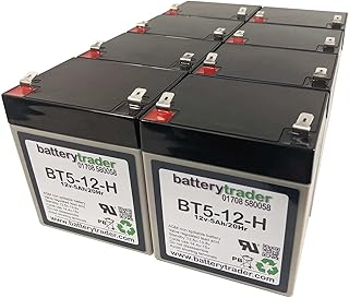 BatteryTrader® APC SRT3000XLW-IEC SRT3000RMXLW-IEC, battery pack replacement, set of 8 rechargeable AGM batteries for Smart-UPS