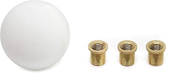 Amazon.com: JDM WHITE 54mm ROUND BALL SHIFT KNOB M8x1.25 M10x1.5
