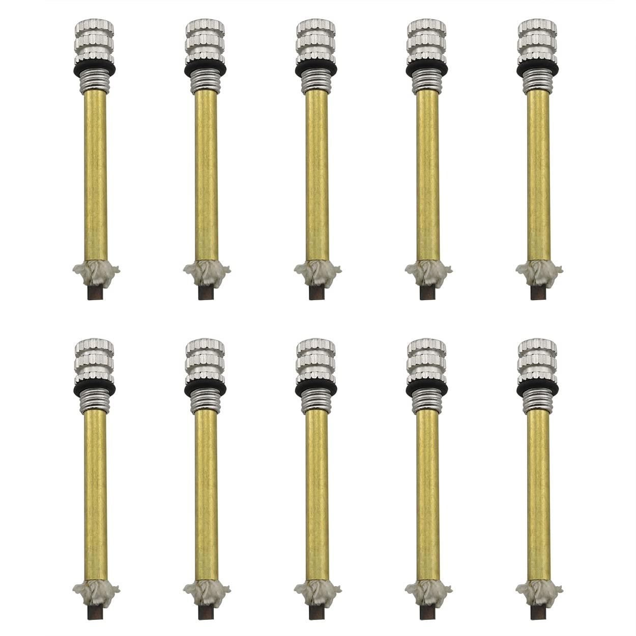 Ruiwaer 10PCS Square Match Stick Replacement Wicks for Hiking Emergency Survival Camping Fire Starter Flint Metal Match Lighter, Silver