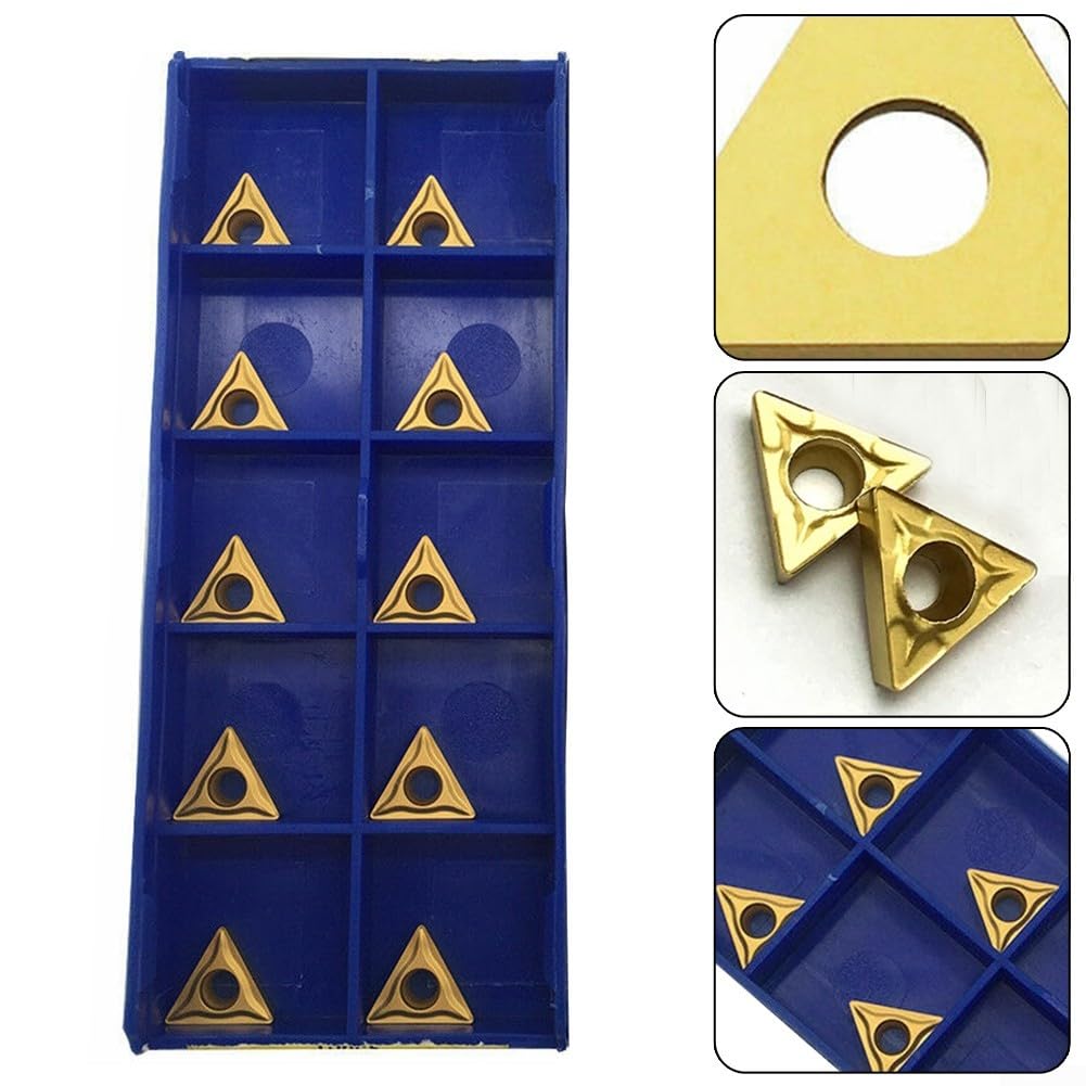 TCMT110204-HM UE6020 Plaquette de fraisage en carbure de tungstène 10 pièces par boîte, pour finition et finition en acier, longueur 10 mm × 2,38 mm