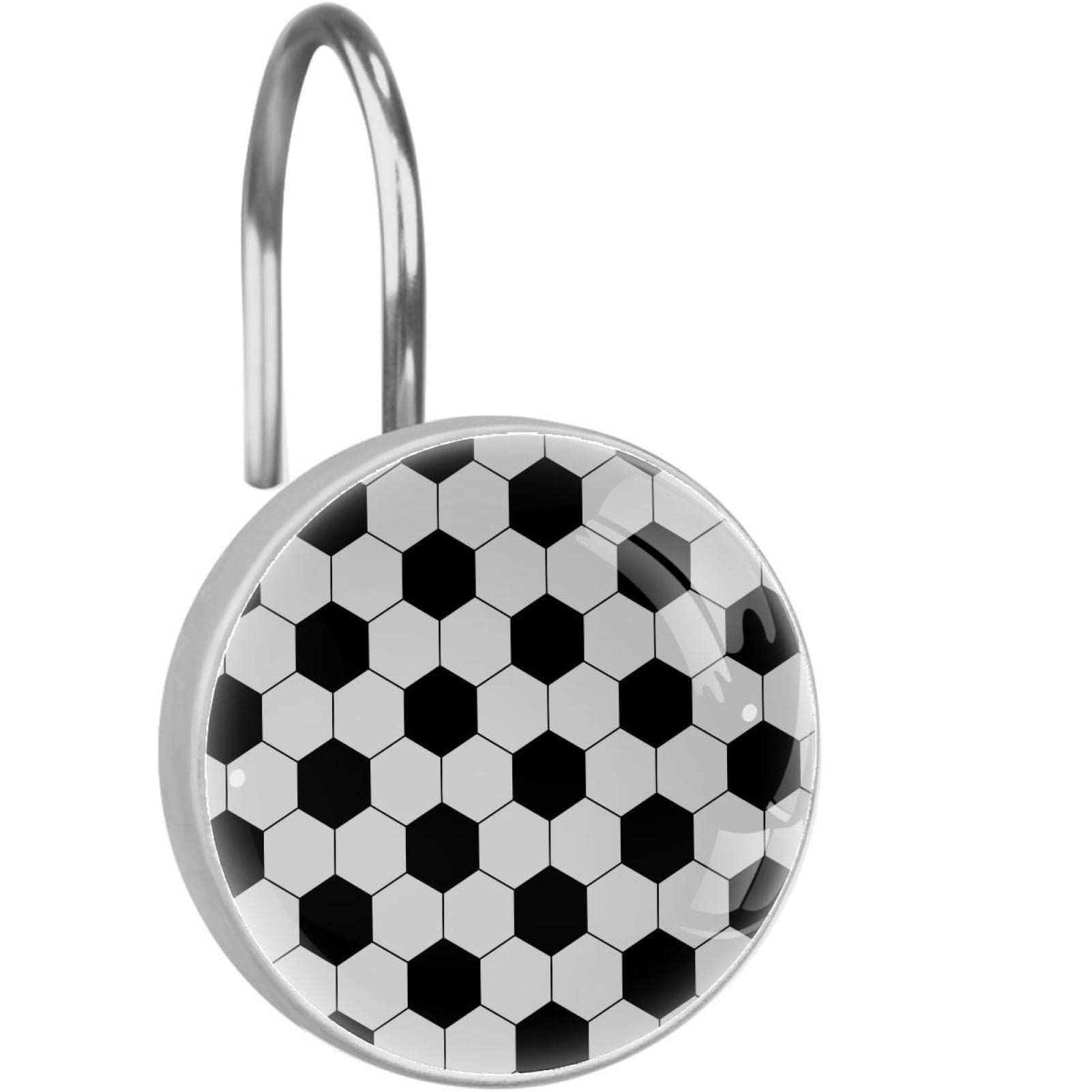 Crochets rideau de douche football pour relooker la salle de bain des enfants