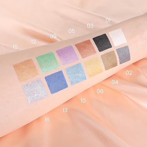 Vista 250 de evpct - Juego a granel de lápices de sombra en crema para ojos, impermeable, brillante, metálico, blanco deslumbrante, gris, plateado, negro