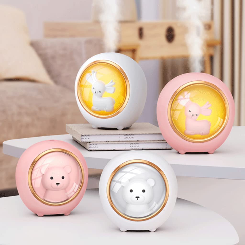 Ulepszony Leuke kleine etherische olie-diffuser met ruimtecapsule-decoratie, creatieve thuis dempen slaapkamer USB draagbare luchtbevochtiger, nachtlampje Zrelaksować się
