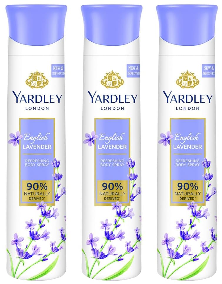 Yardley London English Lavender Refreshing Deodorant Body Spray For Women, 150ml (Pack of 3)-image-31