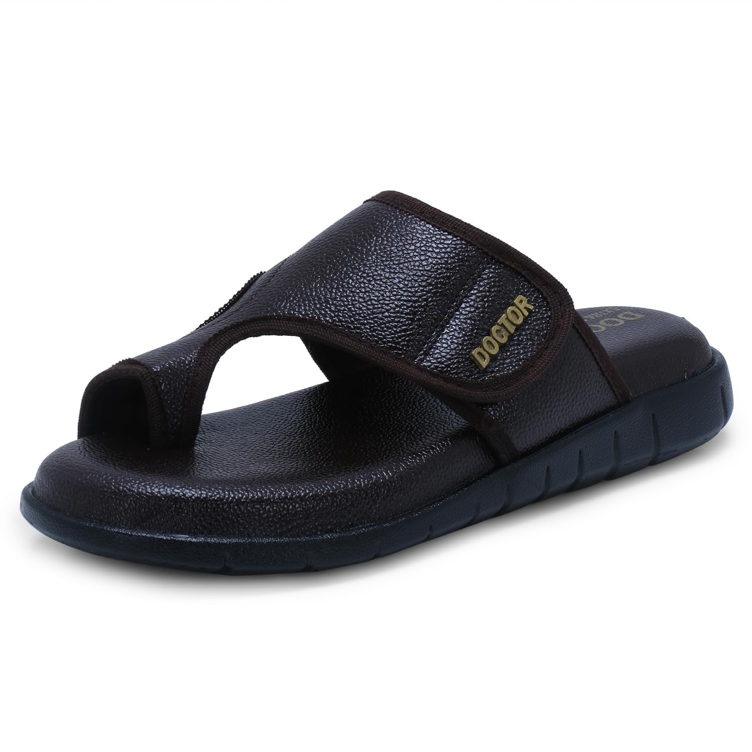 doctor extra soft Care Orthopedic Diabetic Comfortable Dr Sole Footwear Daily Use Casual Home Wear Stylish Latest Black Cushioned One Toe Ring Thump Chappal-Sandals-Slippers for Men's-Gents-Boy's L-5-picture-38