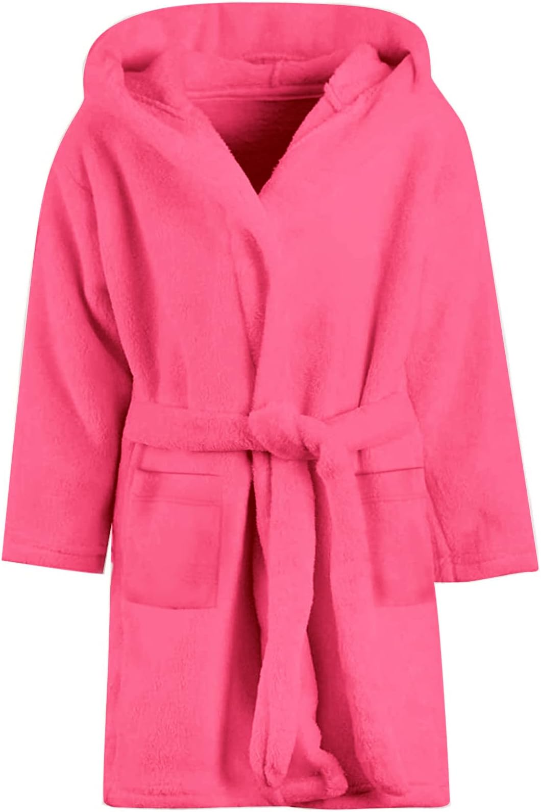 UmeydaGirls Fleece Hooded Robes, Warm Printed Bath Robe for Kids Womens Soft Fuzzy Bathrobe for Gifts