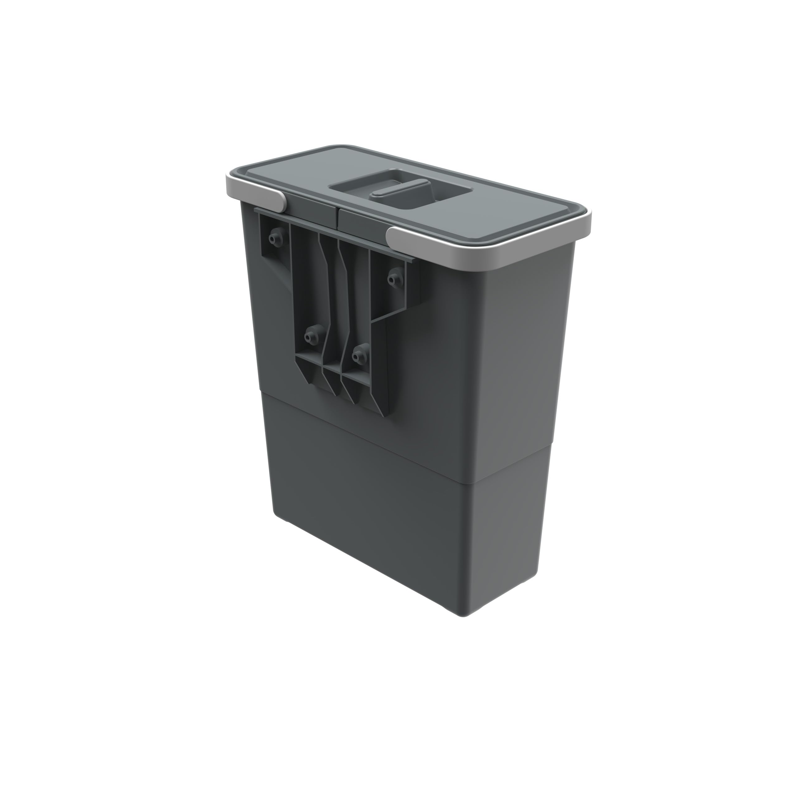 Elletipi Easy 2.0 PBD SP SS34 Poubelle en plastique recyclé, pour chaque environnement, capacité 12 litres complète avec couvercle.Fixation simple sur n'importe quelle surface via 4 vis autoperceuses.