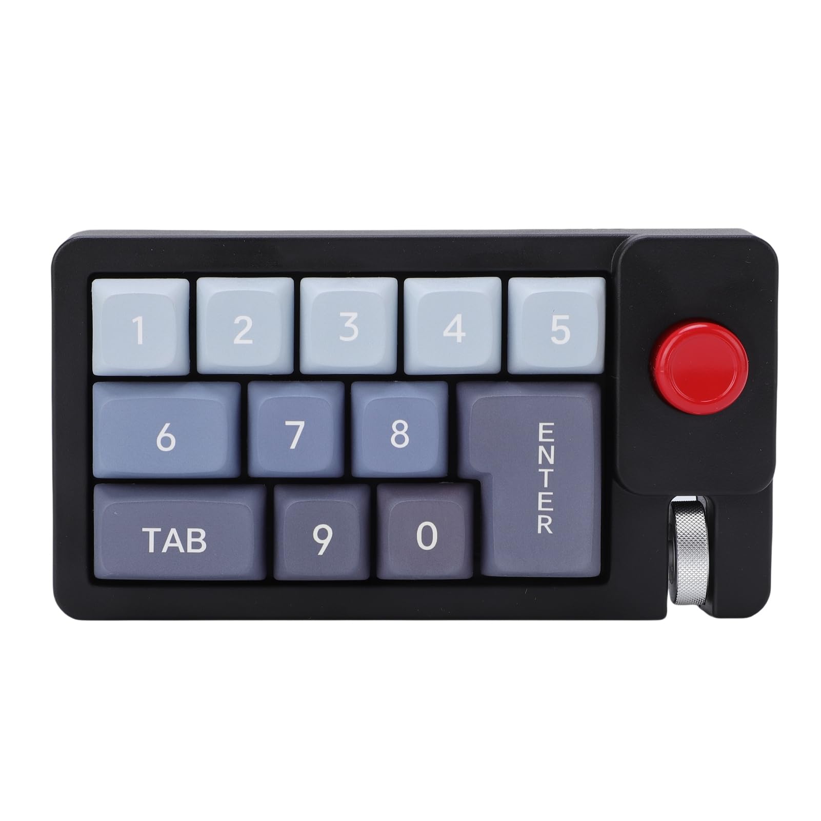 Asixxsix Pavé Numérique Mécanique, Clavier Macro USB Filaire 12 Touches avec Rétroéclairage RVB 12 Modes et Molette de Joystick, pavé Numérique Programmable Remplaçable à Chaud pour Mac (Black)