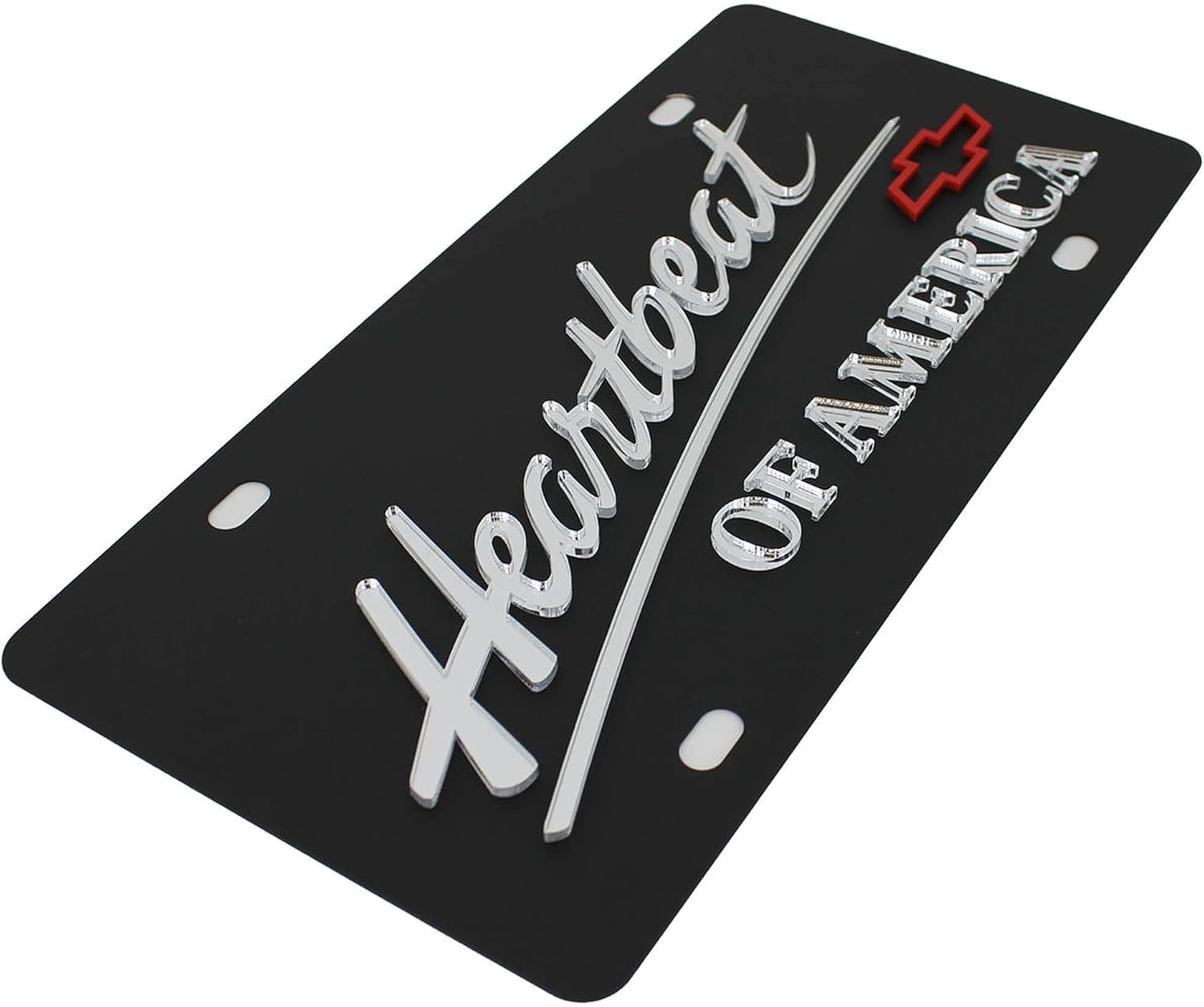 Eurosport Daytona Logo License Plate for Chevrolet Heart Beat of America (Chrome)