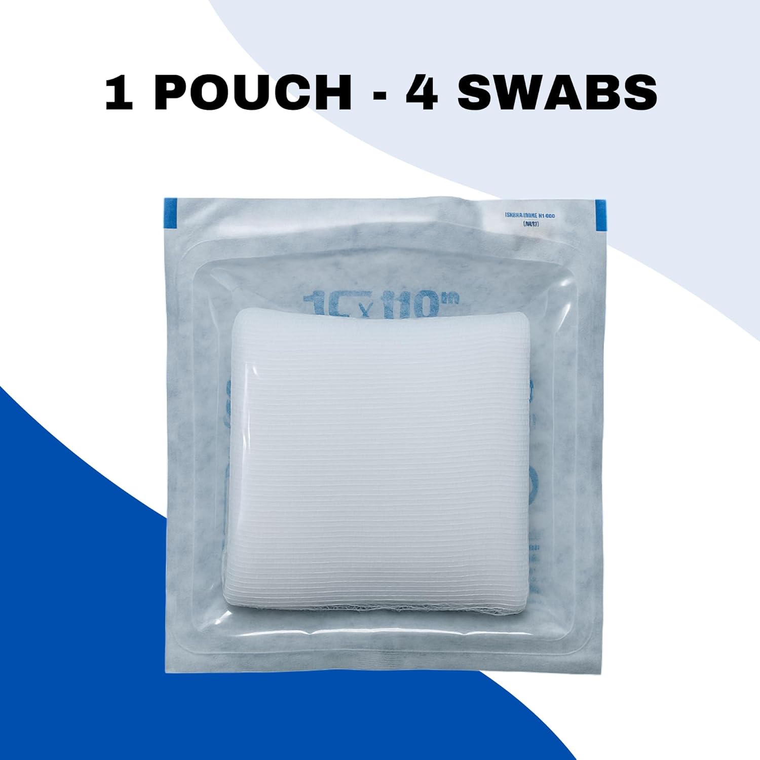 SMDPL sterile gauze swab - 10 cm x 10 cm, 12 ply | 4 pouch with 4 swabs each (40). Soft and absorbent cotton for medical and first aid use SMDPL sterile gauze swab - 10 cm x 10 cm, 12 ply | 4 pouch with 4 swabs each (40). Soft and absorbent cotton for medical and first aid use