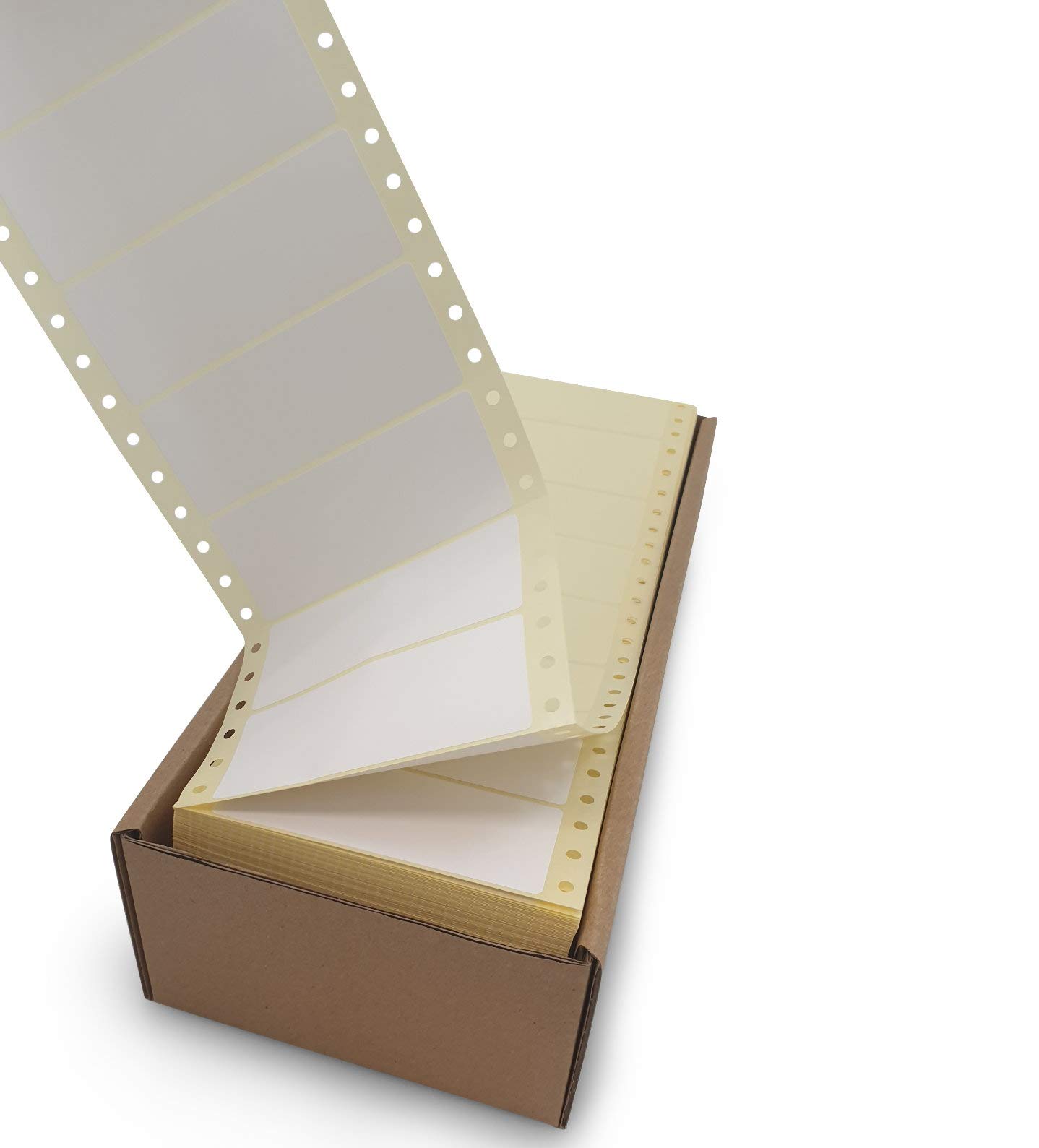 MASHPAPER weiße Endlosetiketten/Computeretiketten 88,9 x 36,1 mm | endlos