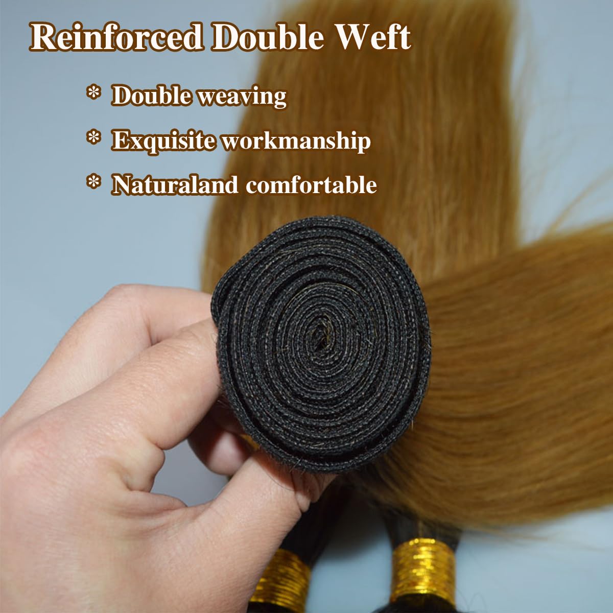 1B27 Bundle Ombre Straight Human Hair Bundles 14 16 18 zoll Two Tone Black and Honey Blonde Bundles Human Hair Ombre Blonde Bundle