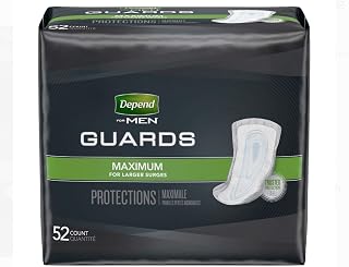 Depends Men's Incontinence Guards/Pads, One Size, 1 Count