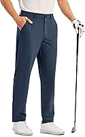 BGOWATU Men's Stretch Golf Pants: Lightweight Quick Dry Business Casual Work Pants with Zipper Pockets